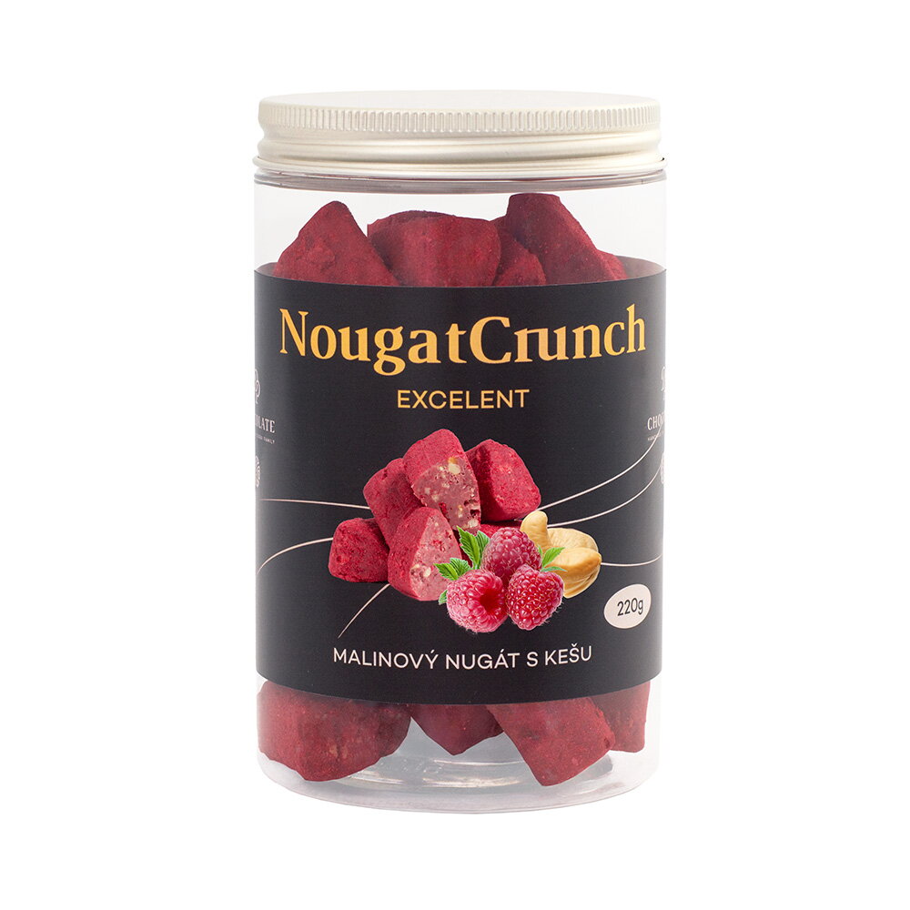Malinowy nugat z orzechami nerkowca (220g)