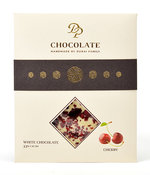 Czekolada stołowa Basic biała z wiśniami (70g)