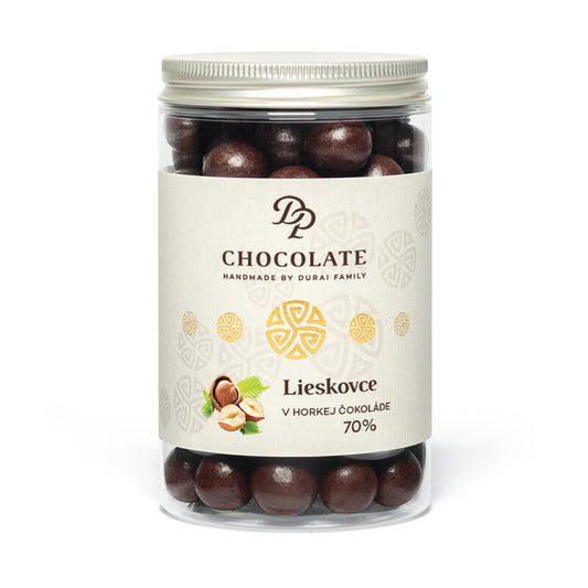 Drażetki – Orzechy laskowe w gorzkiej czekoladzie (240g)