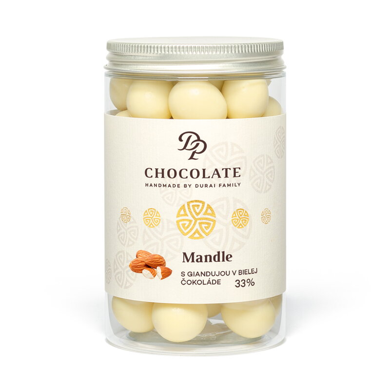 Drażetki - Migdały z giandują w białej czekoladzie z bobem tonka (260g)