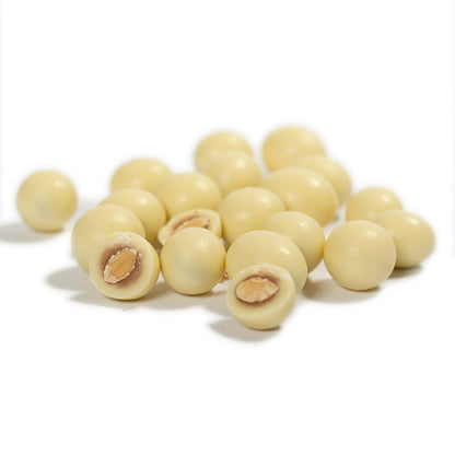 Draże - Migdały z giandują w białej czekoladzie z tonką (160g)