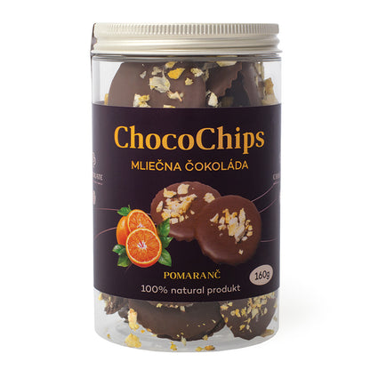 ChocoChips - Czekolada mleczna z pomarańczą 160g