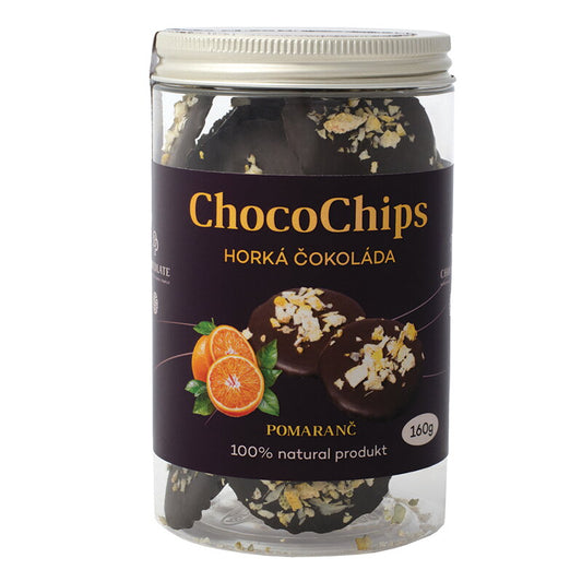 ChocoChips - Czekolada gorzka z pomarańczą (160g)