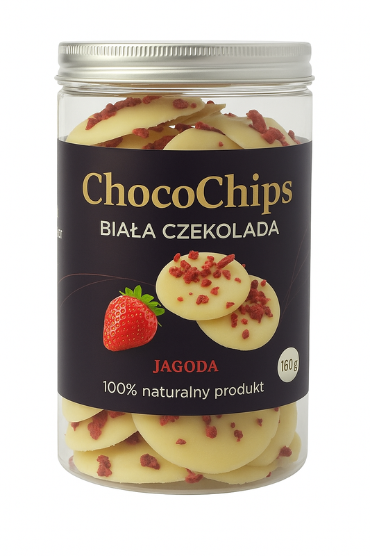 ChocoChips - Biała czekolada z malinami (160g)