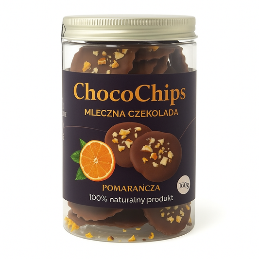 ChocoChips - Czekolada gorzka z pomarańczą (160g)