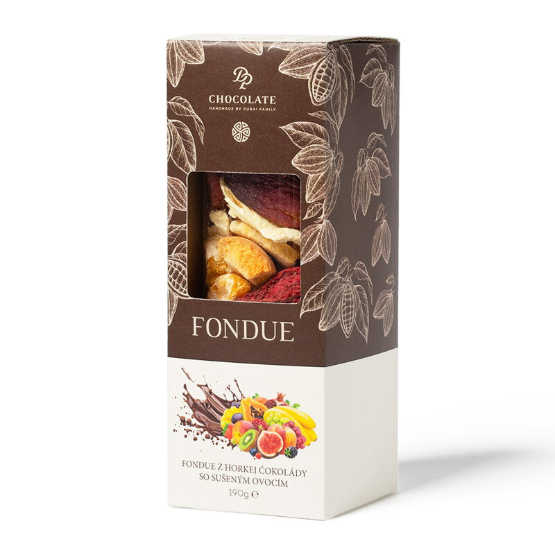 Fondue z gorzkiej czekolady z suszonymi owocami (190g)