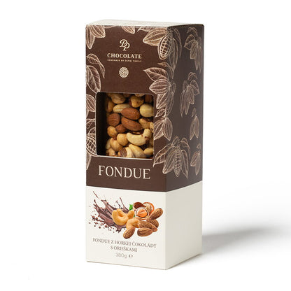 Fondue z gorzkiej czekolady z orzechami (380g)