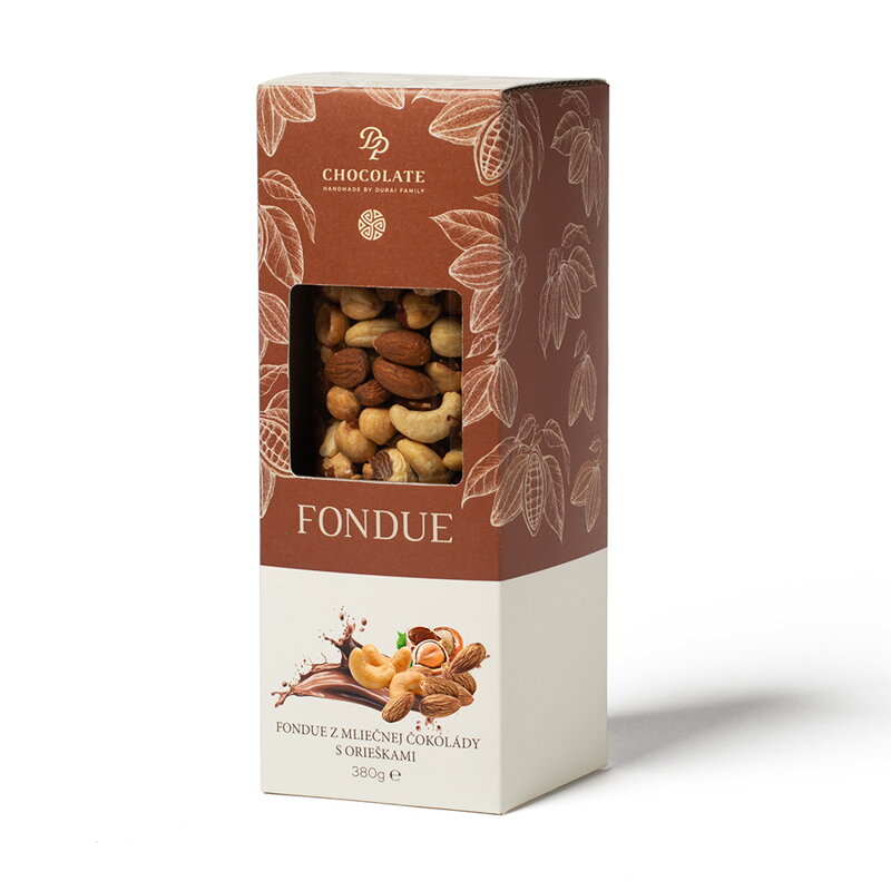 Fondue z mlecznej czekolady z orzechami (380g)