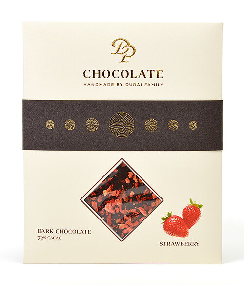 Czekolada stołowa Basic gorzka z truskawkami (70g)