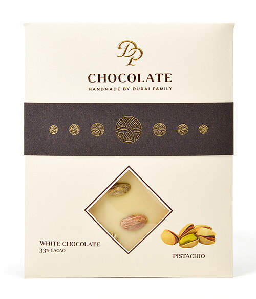 Czekolada w tabliczce Basic biała z pistacjami (70g)