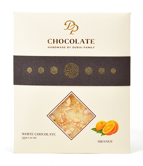 Czekolada stołowa Basic biała z pomarańczą (70g)