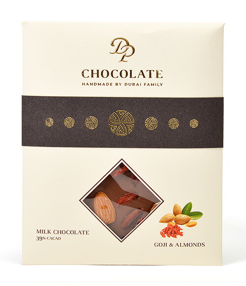 Czekolada mleczna z owocami goji i migdałami (70 g)